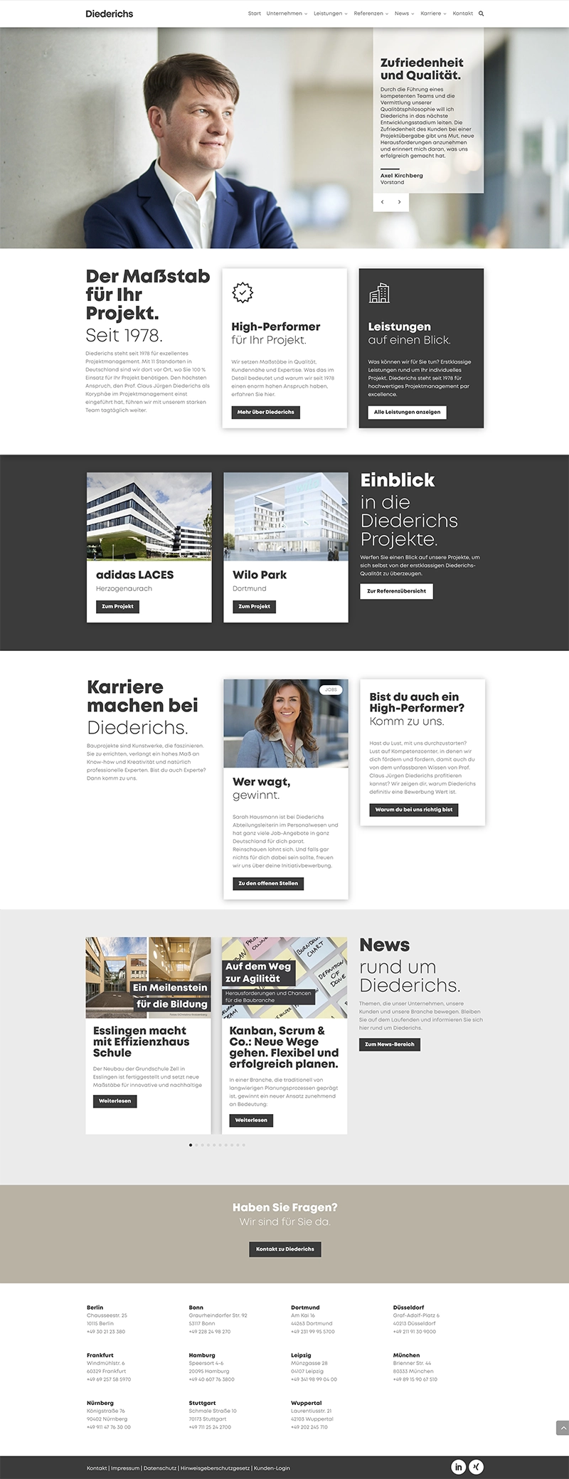 Website-Rebranding der Marke Diederichs